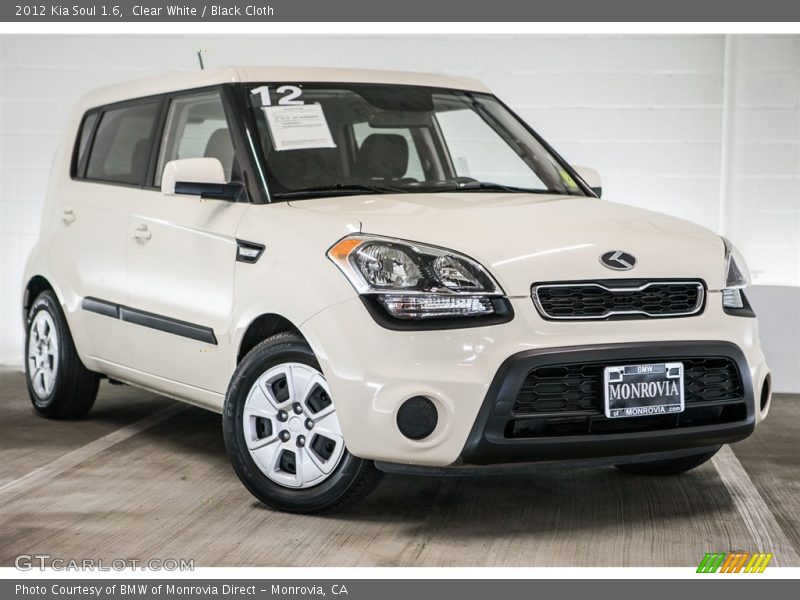 Clear White / Black Cloth 2012 Kia Soul 1.6