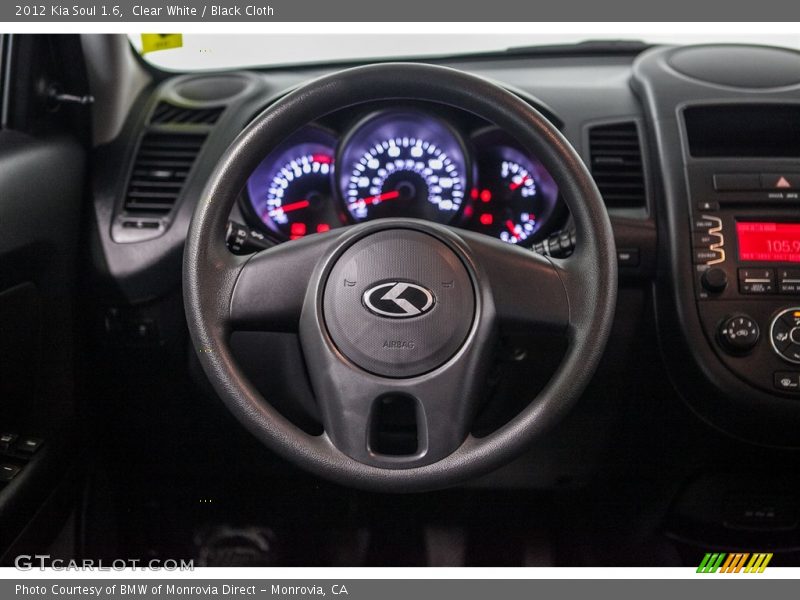 Clear White / Black Cloth 2012 Kia Soul 1.6