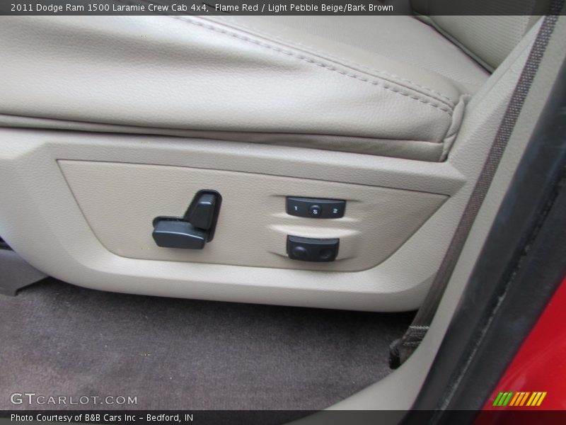 Flame Red / Light Pebble Beige/Bark Brown 2011 Dodge Ram 1500 Laramie Crew Cab 4x4