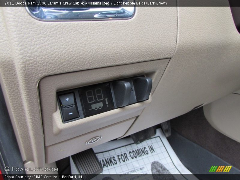 Flame Red / Light Pebble Beige/Bark Brown 2011 Dodge Ram 1500 Laramie Crew Cab 4x4