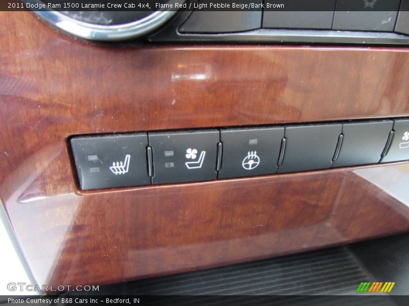 Flame Red / Light Pebble Beige/Bark Brown 2011 Dodge Ram 1500 Laramie Crew Cab 4x4