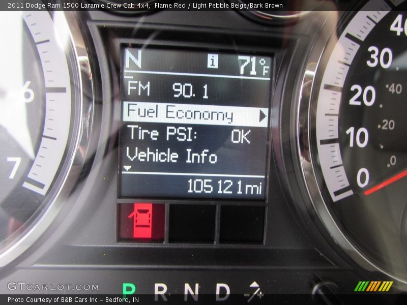 Flame Red / Light Pebble Beige/Bark Brown 2011 Dodge Ram 1500 Laramie Crew Cab 4x4