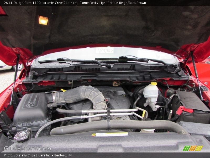 Flame Red / Light Pebble Beige/Bark Brown 2011 Dodge Ram 1500 Laramie Crew Cab 4x4