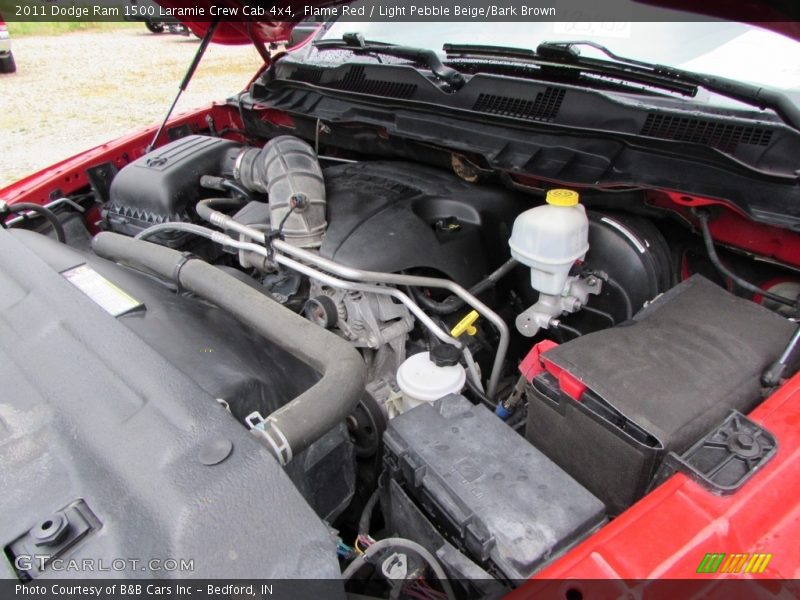 Flame Red / Light Pebble Beige/Bark Brown 2011 Dodge Ram 1500 Laramie Crew Cab 4x4