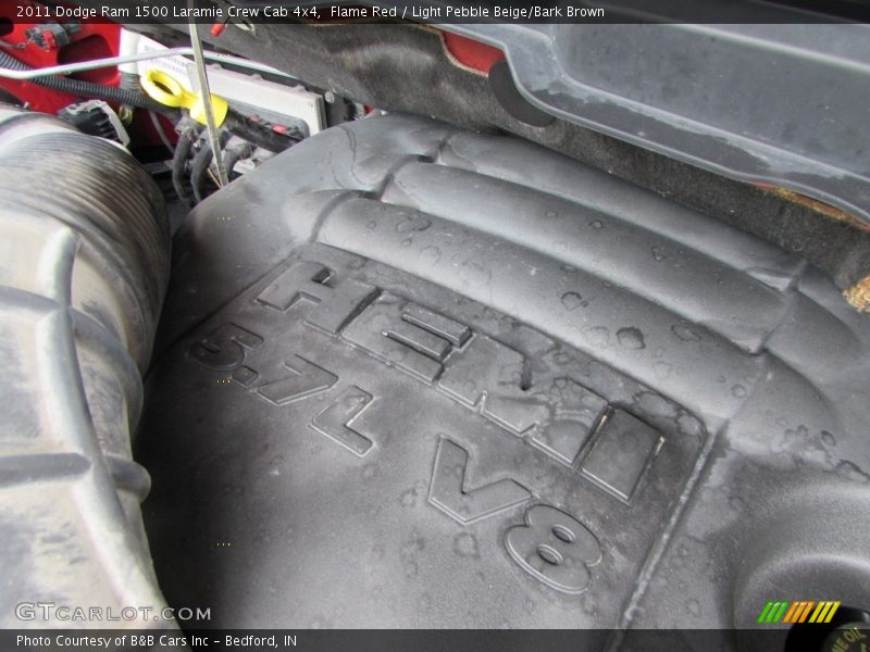 Flame Red / Light Pebble Beige/Bark Brown 2011 Dodge Ram 1500 Laramie Crew Cab 4x4