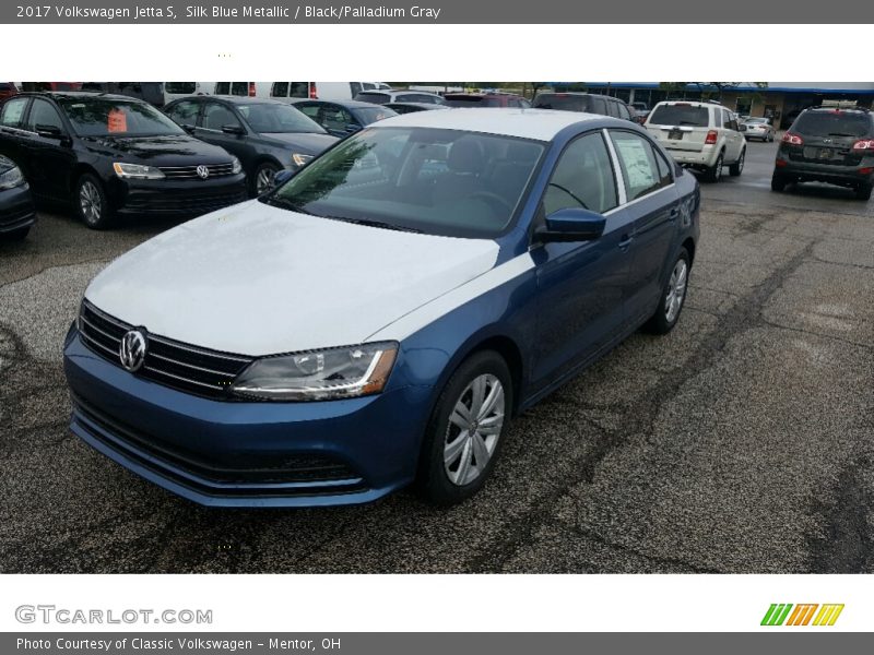 Silk Blue Metallic / Black/Palladium Gray 2017 Volkswagen Jetta S