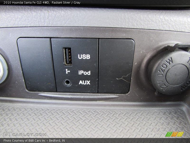 Radiant Silver / Gray 2010 Hyundai Santa Fe GLS 4WD