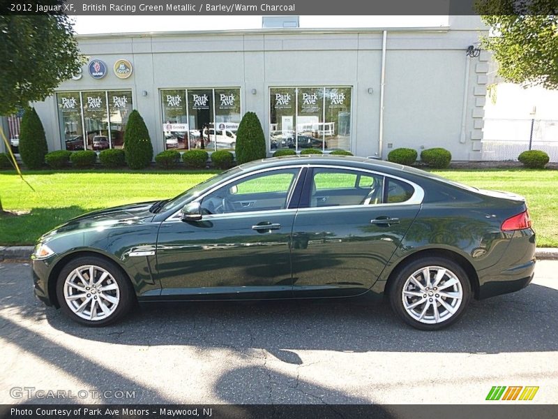 British Racing Green Metallic / Barley/Warm Charcoal 2012 Jaguar XF