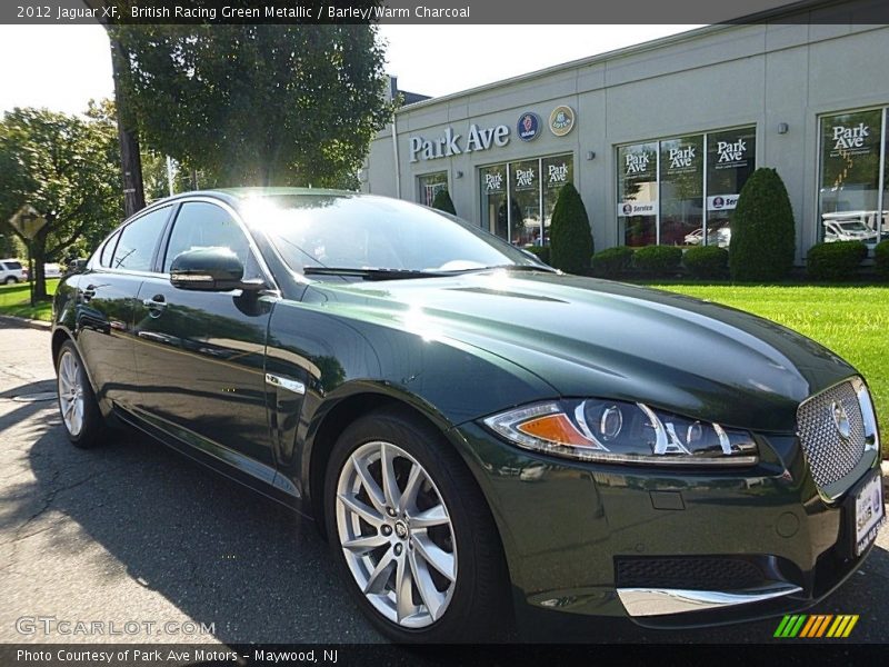 British Racing Green Metallic / Barley/Warm Charcoal 2012 Jaguar XF