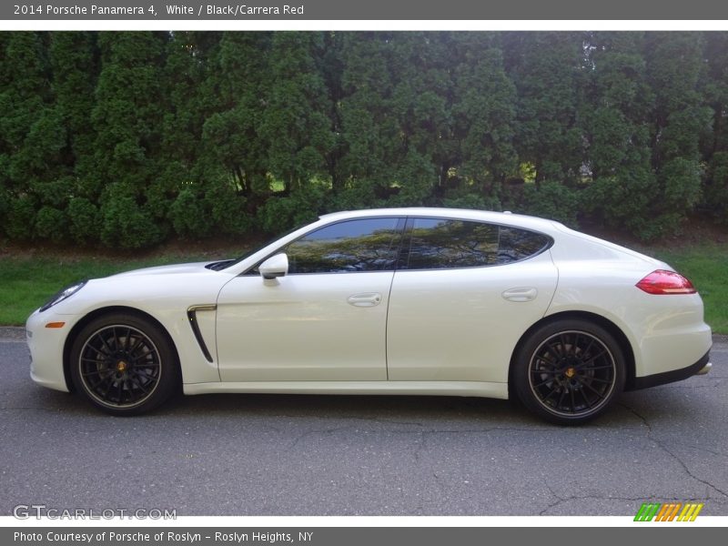 White / Black/Carrera Red 2014 Porsche Panamera 4