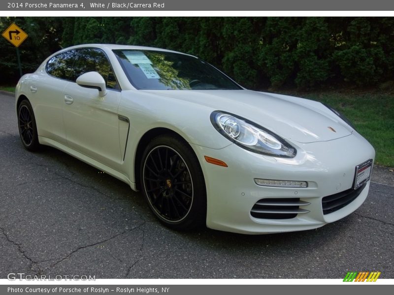 White / Black/Carrera Red 2014 Porsche Panamera 4