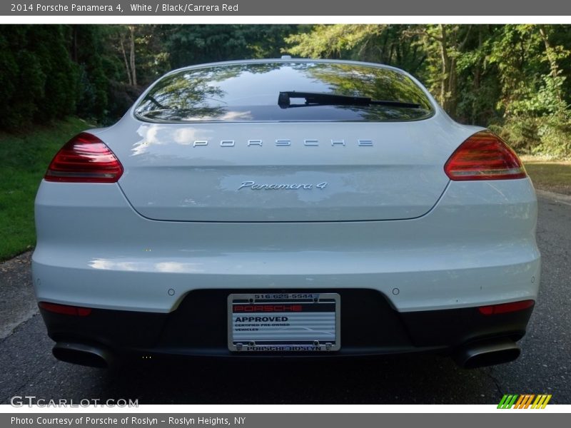 White / Black/Carrera Red 2014 Porsche Panamera 4