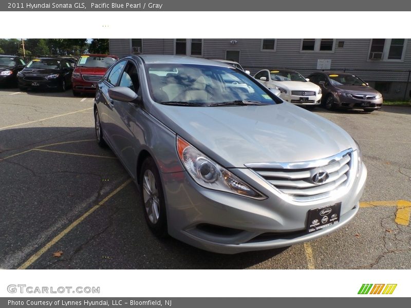Pacific Blue Pearl / Gray 2011 Hyundai Sonata GLS