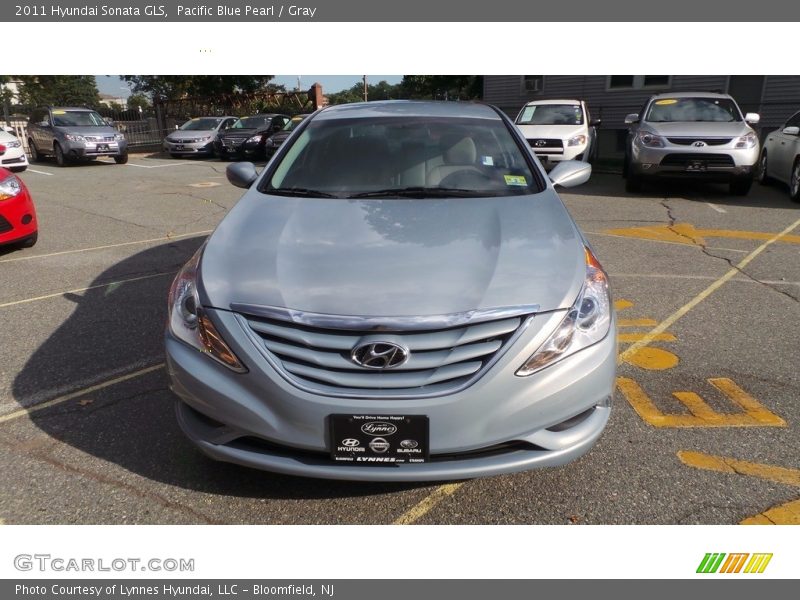 Pacific Blue Pearl / Gray 2011 Hyundai Sonata GLS