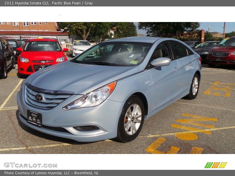 Pacific Blue Pearl / Gray 2011 Hyundai Sonata GLS