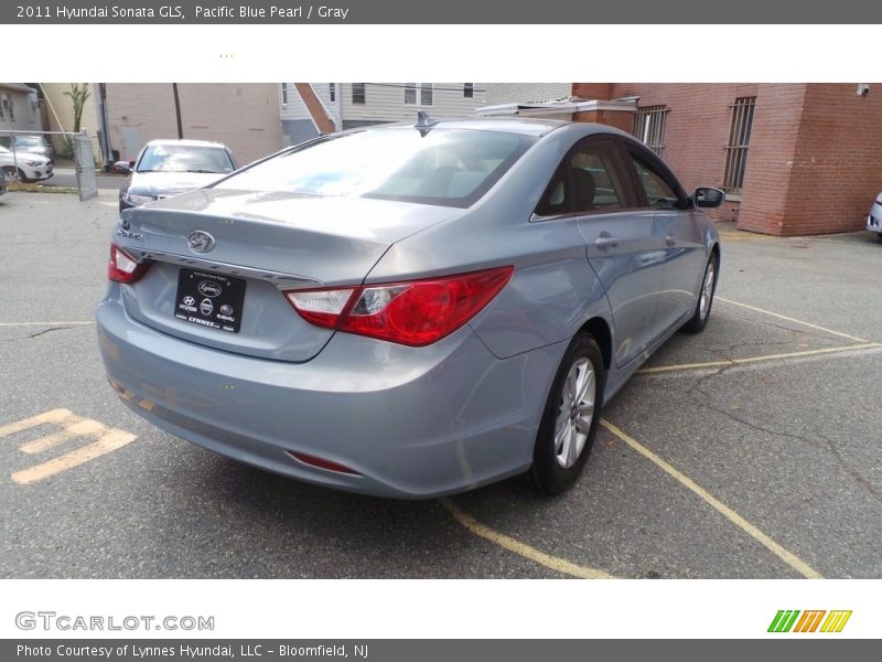 Pacific Blue Pearl / Gray 2011 Hyundai Sonata GLS