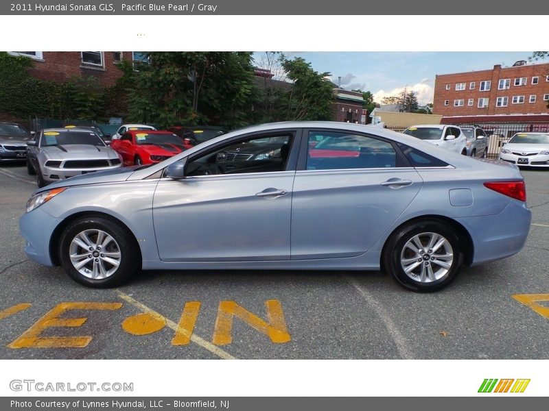 Pacific Blue Pearl / Gray 2011 Hyundai Sonata GLS