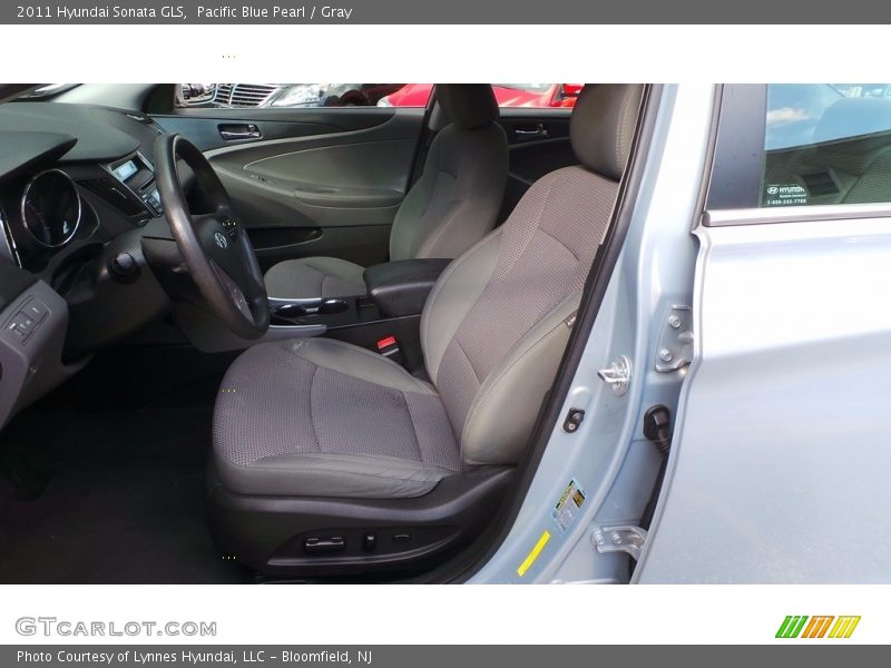 Pacific Blue Pearl / Gray 2011 Hyundai Sonata GLS