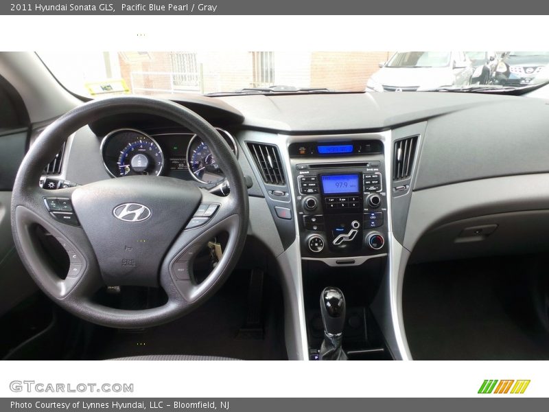 Pacific Blue Pearl / Gray 2011 Hyundai Sonata GLS