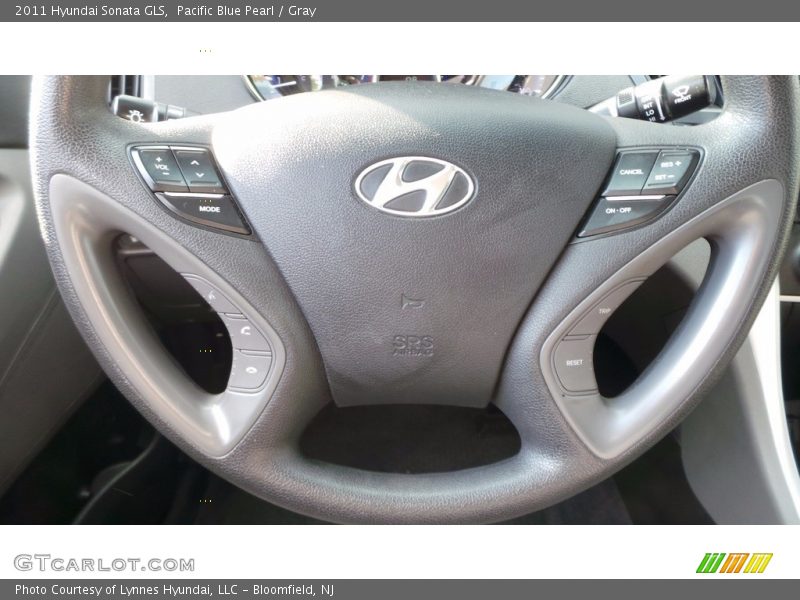 Pacific Blue Pearl / Gray 2011 Hyundai Sonata GLS