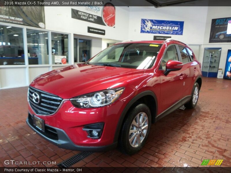 Soul Red Metallic / Black 2016 Mazda CX-5 Touring AWD