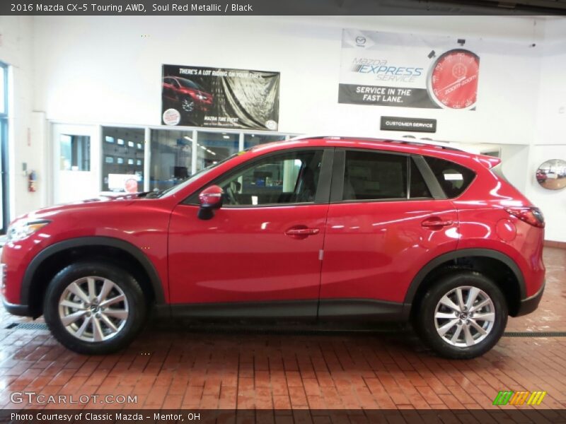 Soul Red Metallic / Black 2016 Mazda CX-5 Touring AWD