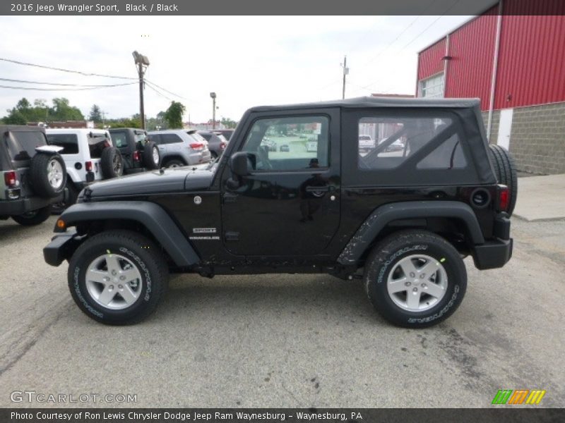 Black / Black 2016 Jeep Wrangler Sport