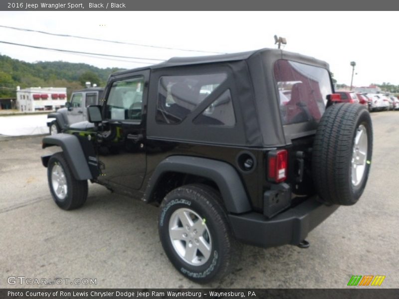 Black / Black 2016 Jeep Wrangler Sport