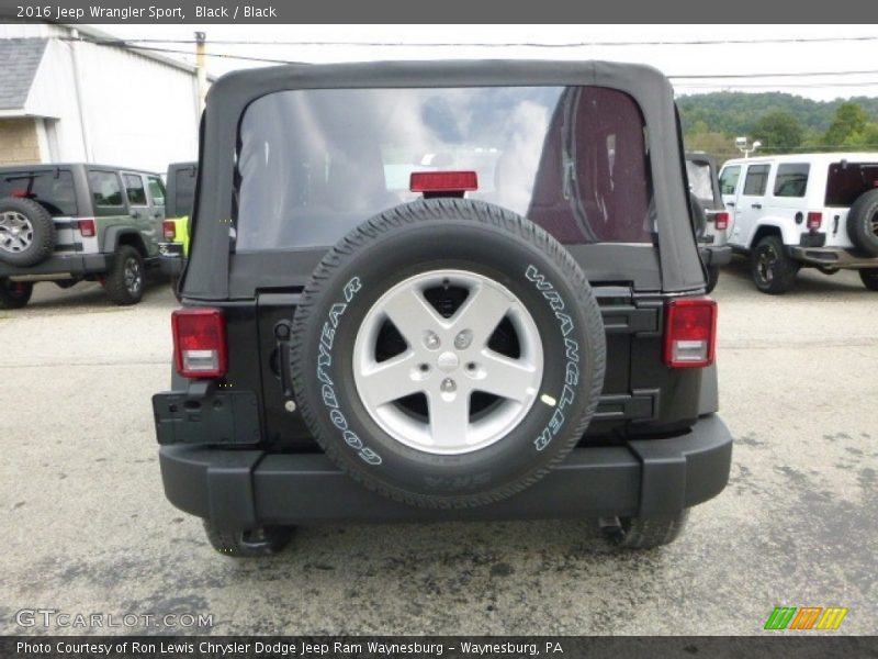 Black / Black 2016 Jeep Wrangler Sport