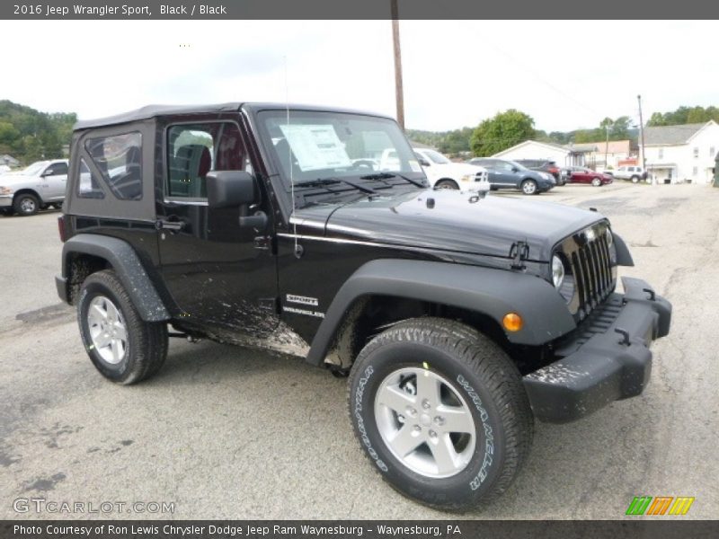 Black / Black 2016 Jeep Wrangler Sport