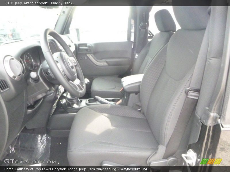 Black / Black 2016 Jeep Wrangler Sport
