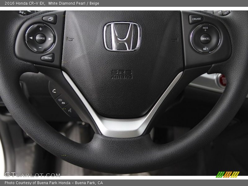 White Diamond Pearl / Beige 2016 Honda CR-V EX