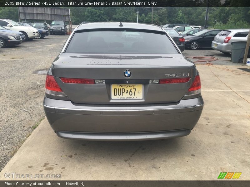 Titanium Grey Metallic / Basalt Grey/Flannel Grey 2005 BMW 7 Series 745Li Sedan