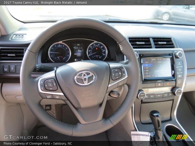 Midnight Black Metallic / Almond 2017 Toyota Camry XLE
