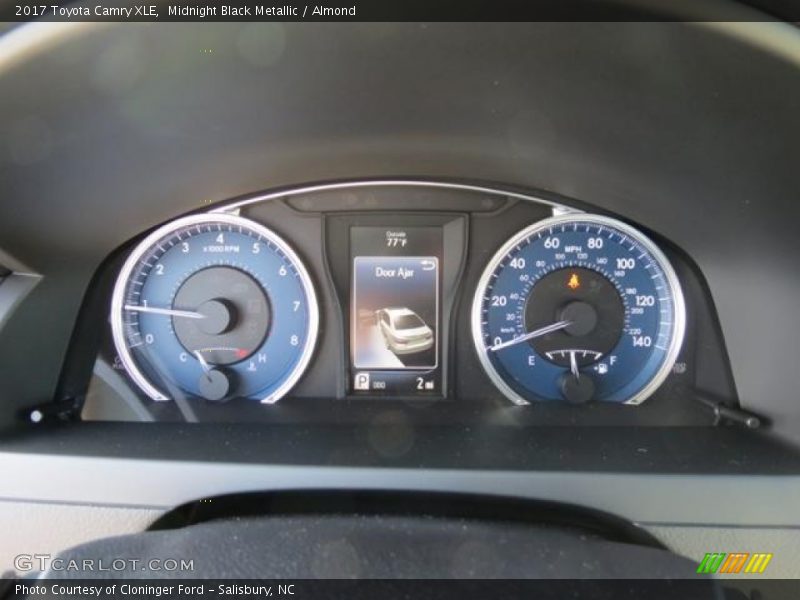 Midnight Black Metallic / Almond 2017 Toyota Camry XLE