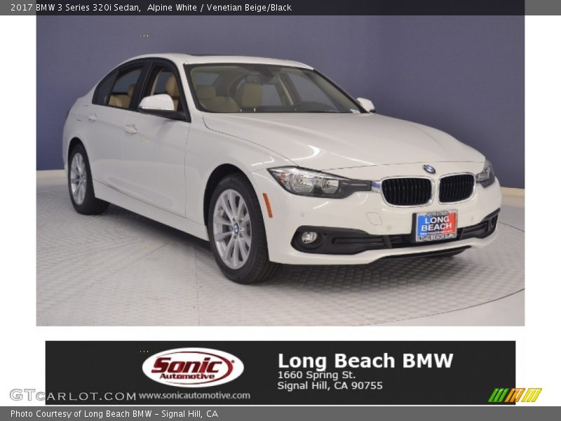 Alpine White / Venetian Beige/Black 2017 BMW 3 Series 320i Sedan