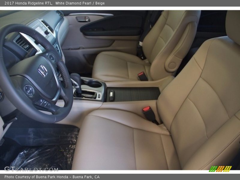 White Diamond Pearl / Beige 2017 Honda Ridgeline RTL