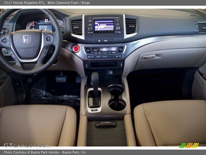 White Diamond Pearl / Beige 2017 Honda Ridgeline RTL
