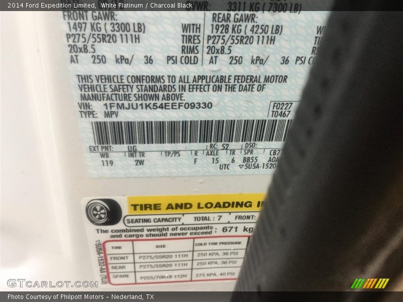 White Platinum / Charcoal Black 2014 Ford Expedition Limited