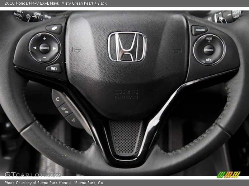 Misty Green Pearl / Black 2016 Honda HR-V EX-L Navi