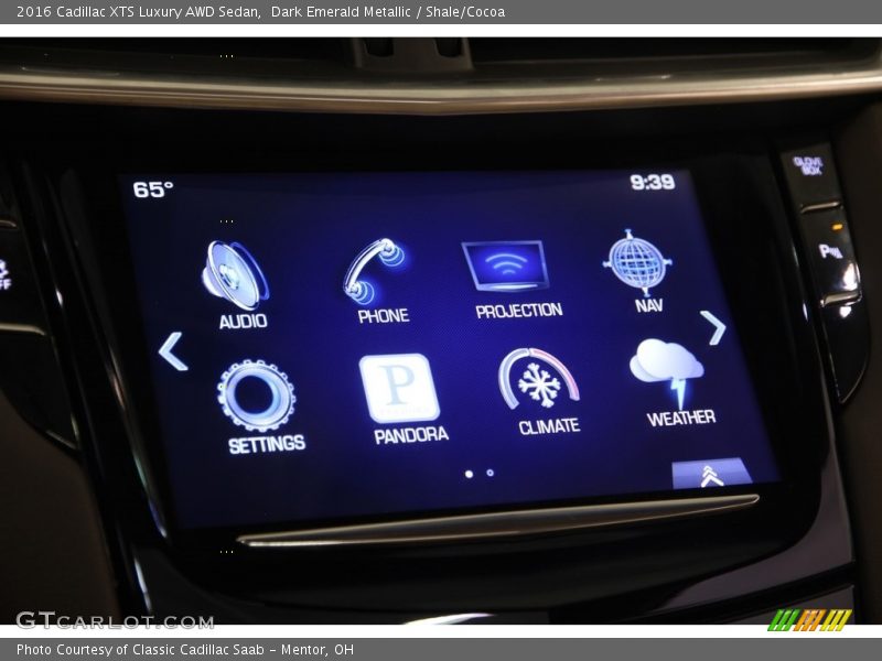 Dark Emerald Metallic / Shale/Cocoa 2016 Cadillac XTS Luxury AWD Sedan