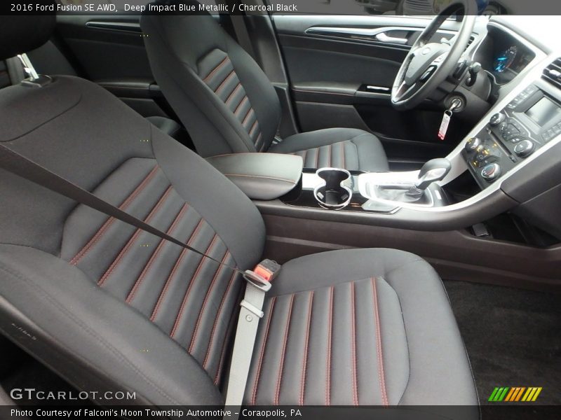 Deep Impact Blue Metallic / Charcoal Black 2016 Ford Fusion SE AWD