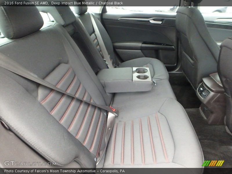 Deep Impact Blue Metallic / Charcoal Black 2016 Ford Fusion SE AWD