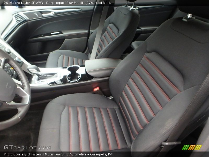 Deep Impact Blue Metallic / Charcoal Black 2016 Ford Fusion SE AWD