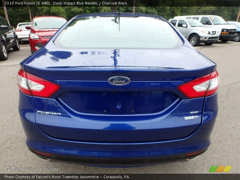 Deep Impact Blue Metallic / Charcoal Black 2016 Ford Fusion SE AWD