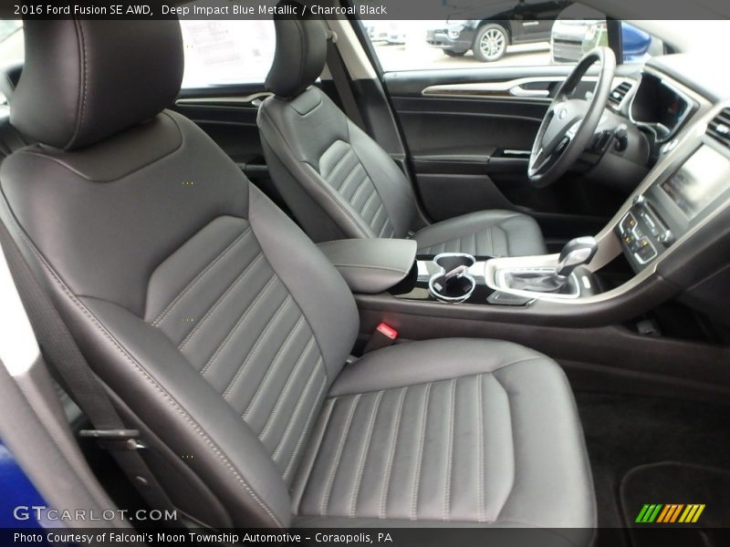 Deep Impact Blue Metallic / Charcoal Black 2016 Ford Fusion SE AWD