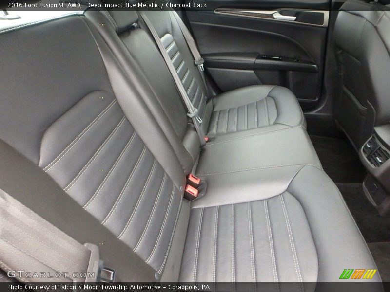 Deep Impact Blue Metallic / Charcoal Black 2016 Ford Fusion SE AWD