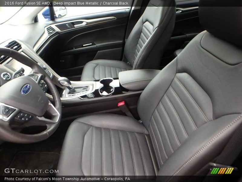 Deep Impact Blue Metallic / Charcoal Black 2016 Ford Fusion SE AWD