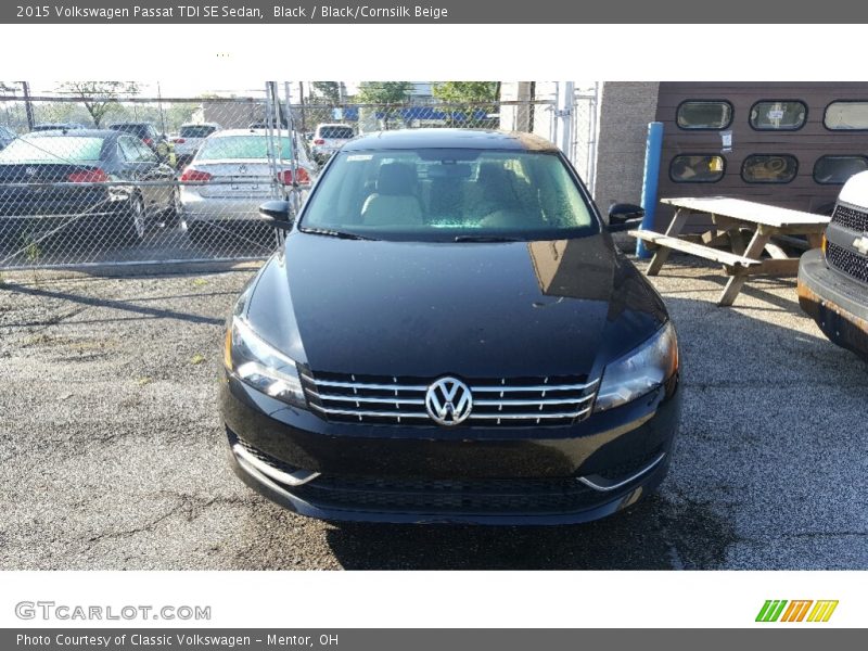 Black / Black/Cornsilk Beige 2015 Volkswagen Passat TDI SE Sedan