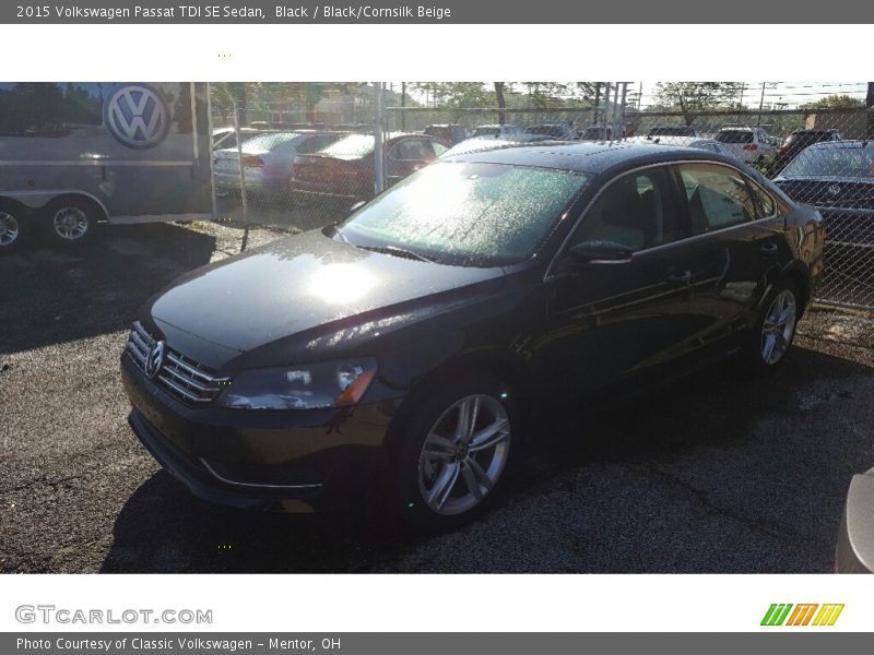 Black / Black/Cornsilk Beige 2015 Volkswagen Passat TDI SE Sedan